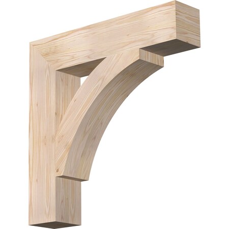 Ekena Millwork Thorton Block Smooth Bracket, Douglas Fir, 5 1/2"W x 28"D x 28"H BKT06X28X28THR05SDF
